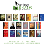 Saratoga Reads (open the experience) - Cast your ballot at the library or online through the link in this post.